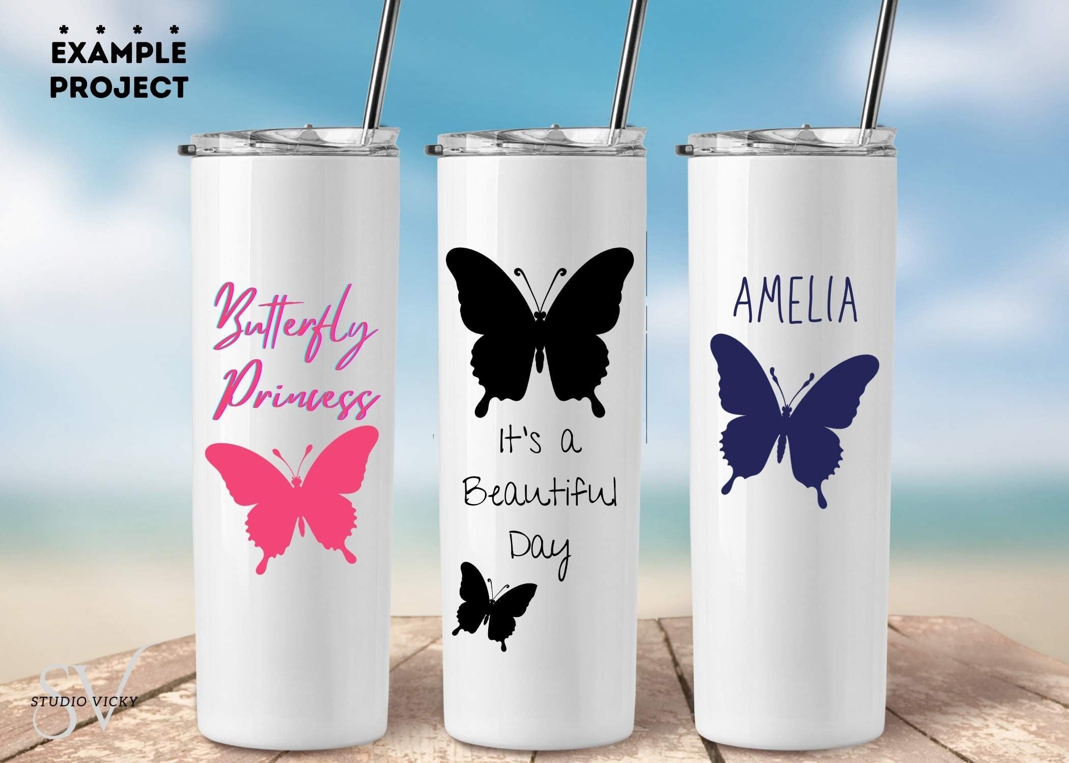 Butterfly Silhouette Clipart: SVG, PNG, JPG Files
