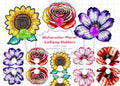Flower Lollipop Holder SVG Bundle: Rose, Sunflower, Poppy (Digital Download)