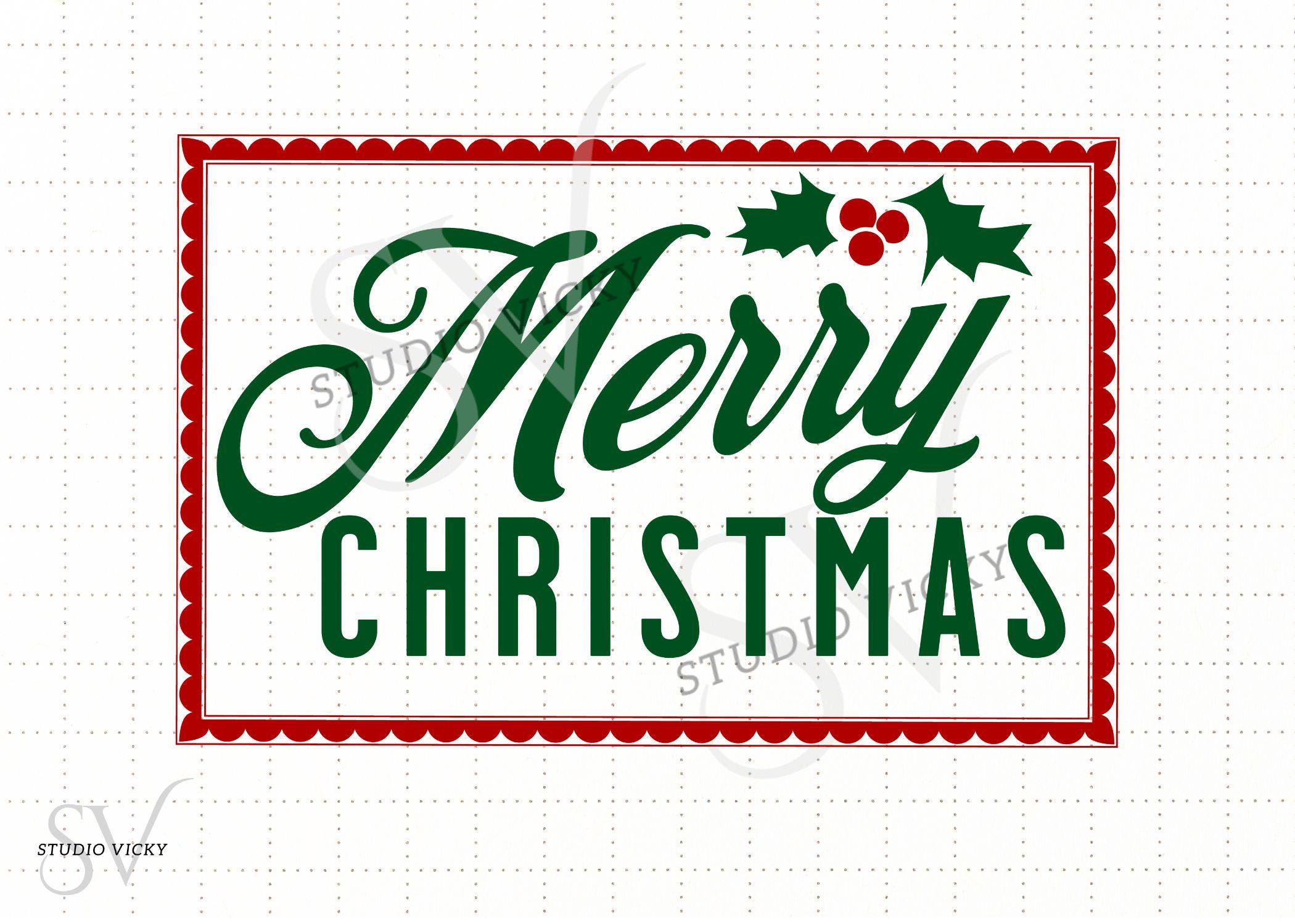 Merry Christmas PNG Design: Holiday Clipart (Digital Download)