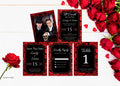 Gothic Rose Wedding Invitation Template: Dark Romance Canva Suite