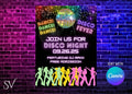 Disco Party Poster Canva Template: Retro Dance Night Flyer (8.5x11) (Digital Download)