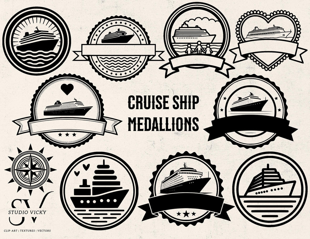 Family Cruise Decoration Clipart: Magnet, Sticker & Tshirt Designs (SVG, PNG)