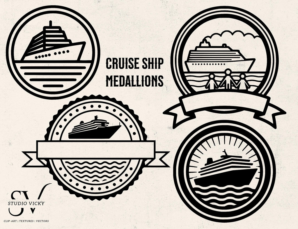 Family Cruise Decoration Clipart: Magnet, Sticker & Tshirt Designs (SVG, PNG)