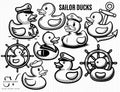Sailor Duck Clipart: Nautical Cruise Designs (PNG, SVG)