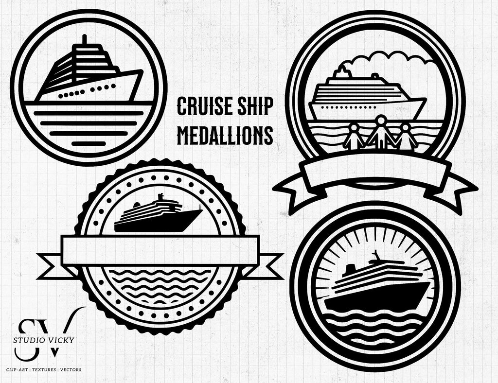 Family Cruise Decoration Clipart: Magnet, Sticker & Tshirt Designs (SVG, PNG)