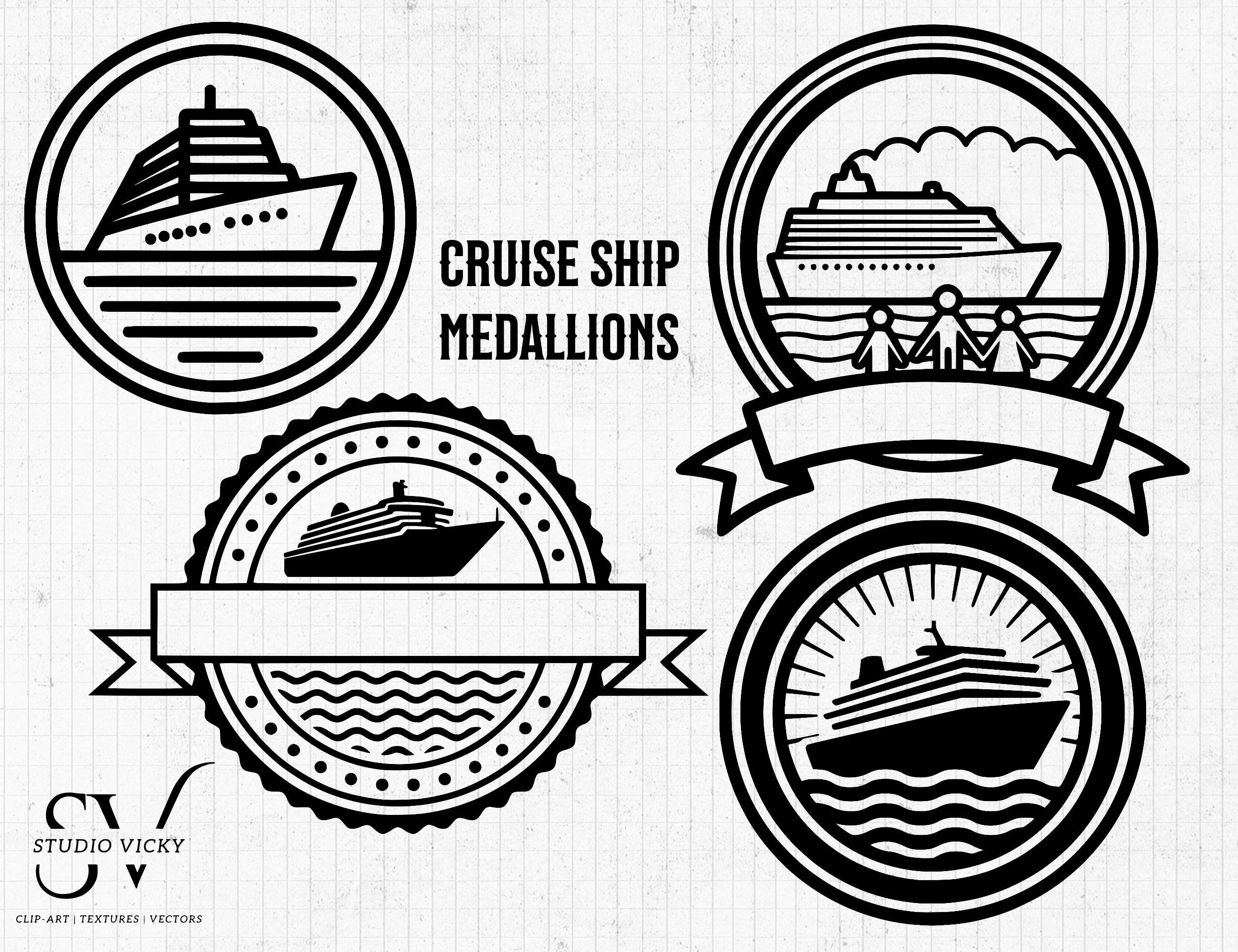 Family Cruise Decoration Clipart: Magnet, Sticker & Tshirt Designs (SVG, PNG)