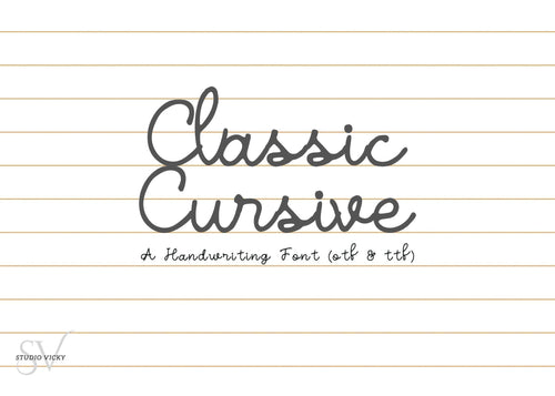 Classic Cursive Font, Handwriting Script (OTF & TTF)