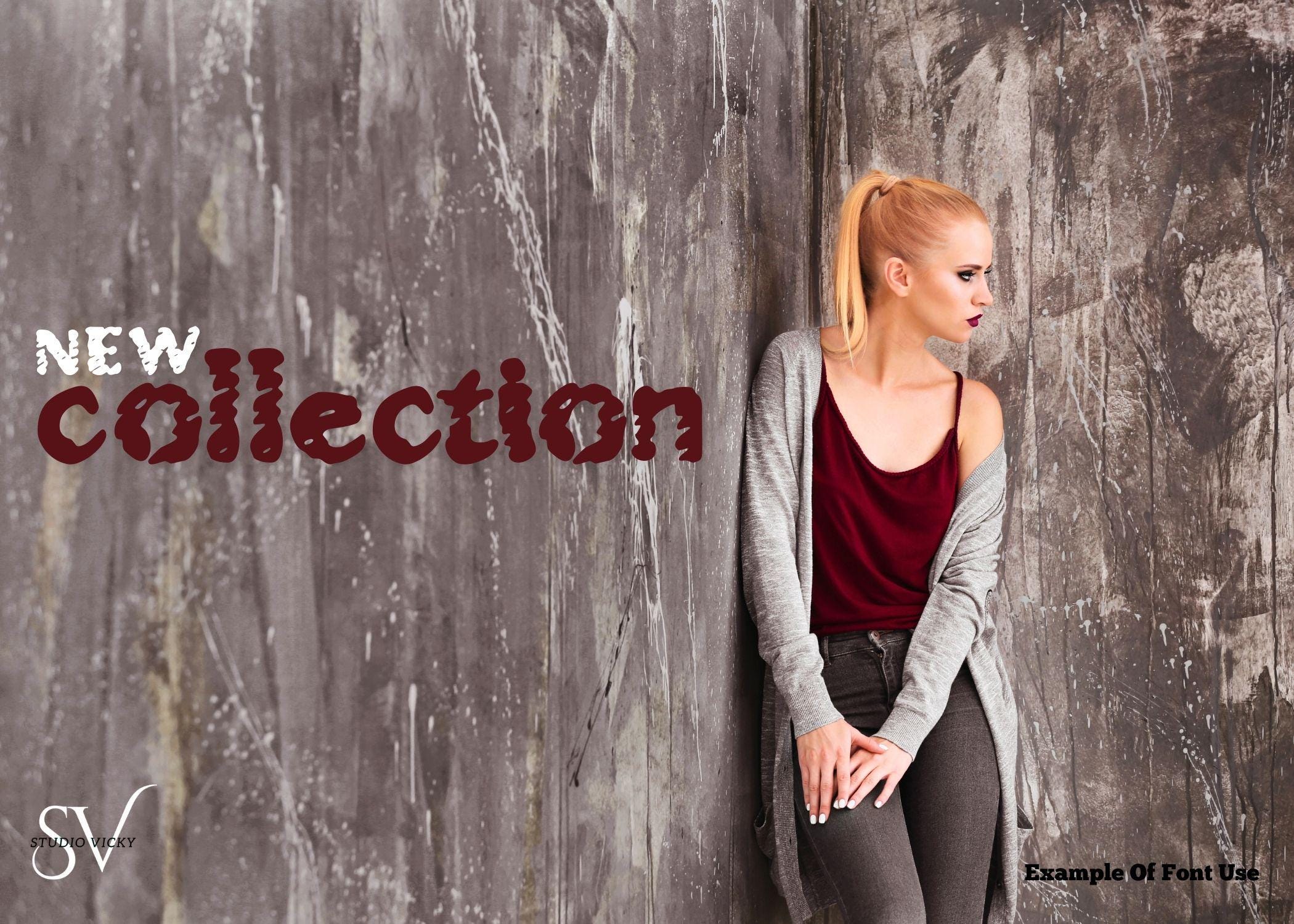 Weathered Distressed Font: Textured Decorative Font (OTF & TTF)