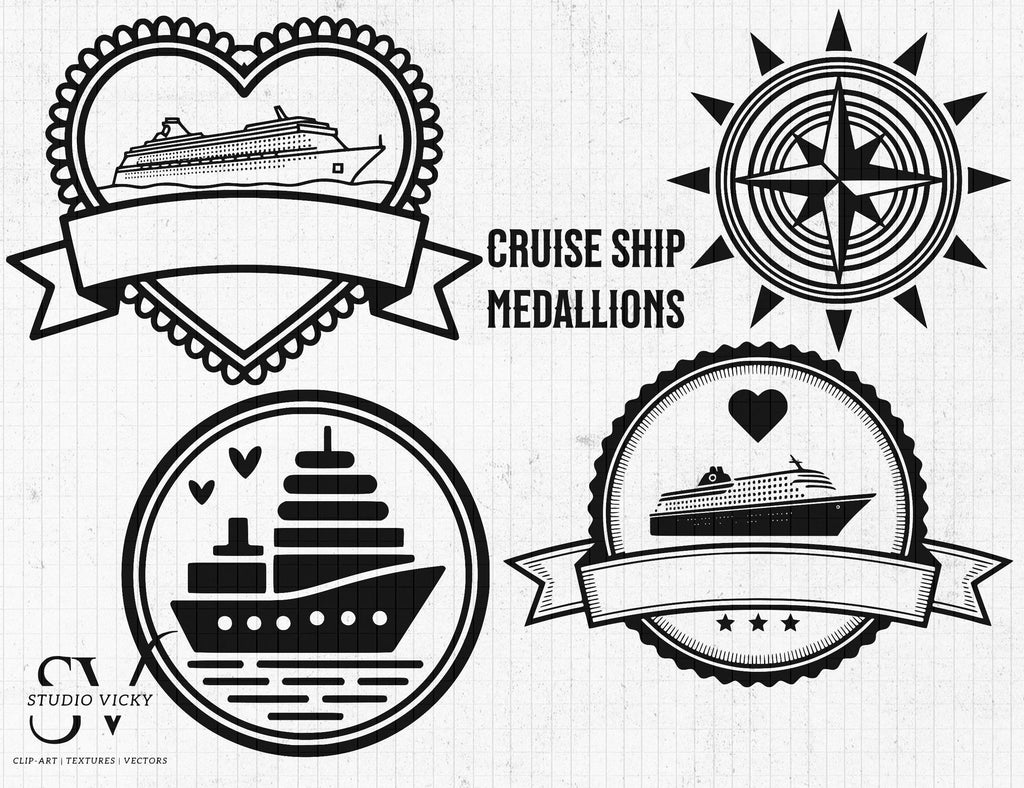 Family Cruise Decoration Clipart: Magnet, Sticker & Tshirt Designs (SVG, PNG)
