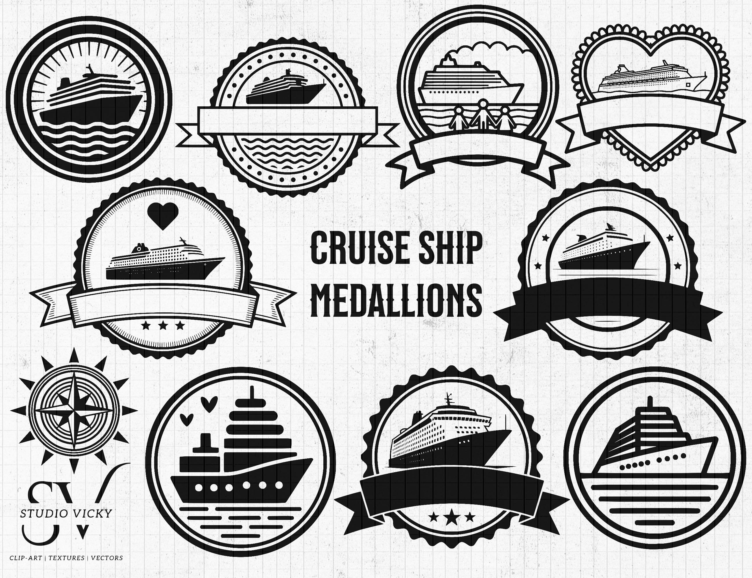 Family Cruise Decoration Clipart: Magnet, Sticker & Tshirt Designs (SVG, PNG)