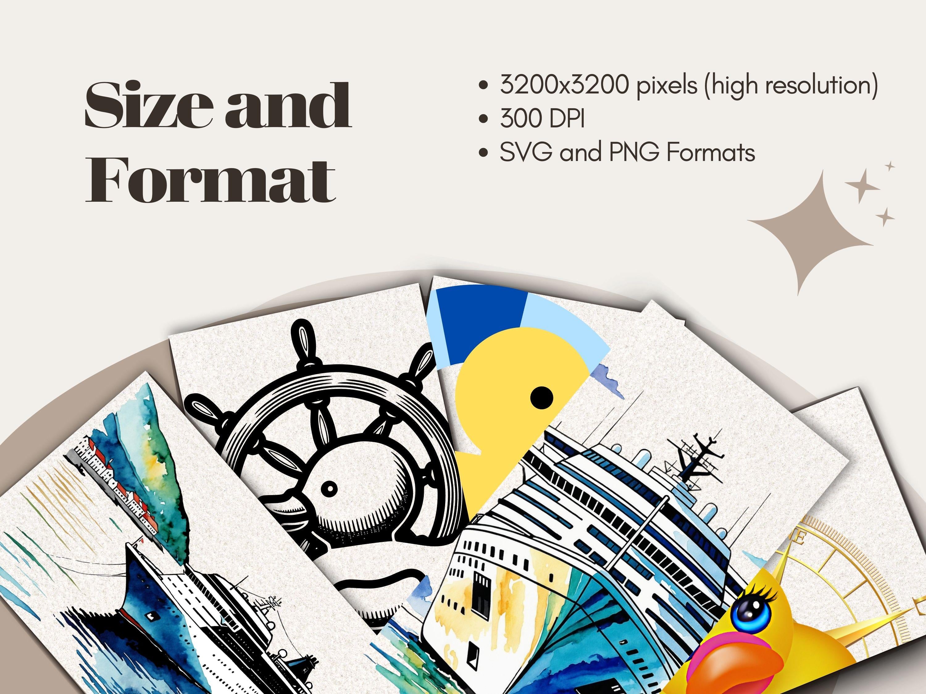 Cruise Duck Clipart: 50+ PNG & SVG Illustrations (Digital Download)