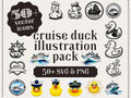 Cruise Duck Clipart: 50+ PNG & SVG Illustrations (Digital Download)