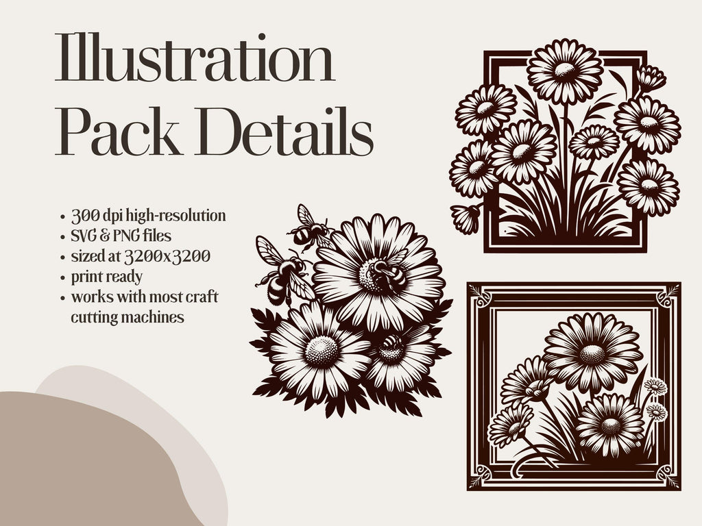 Daisy Clipart: 50+ Floral SVG & PNG Illustrations (Digital Download)