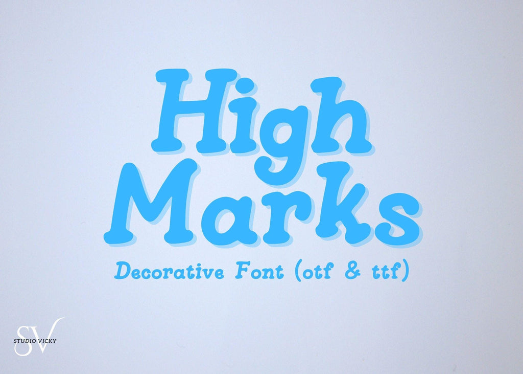 High Marks Font: Bubble Decorative Font (OTF & TTF)