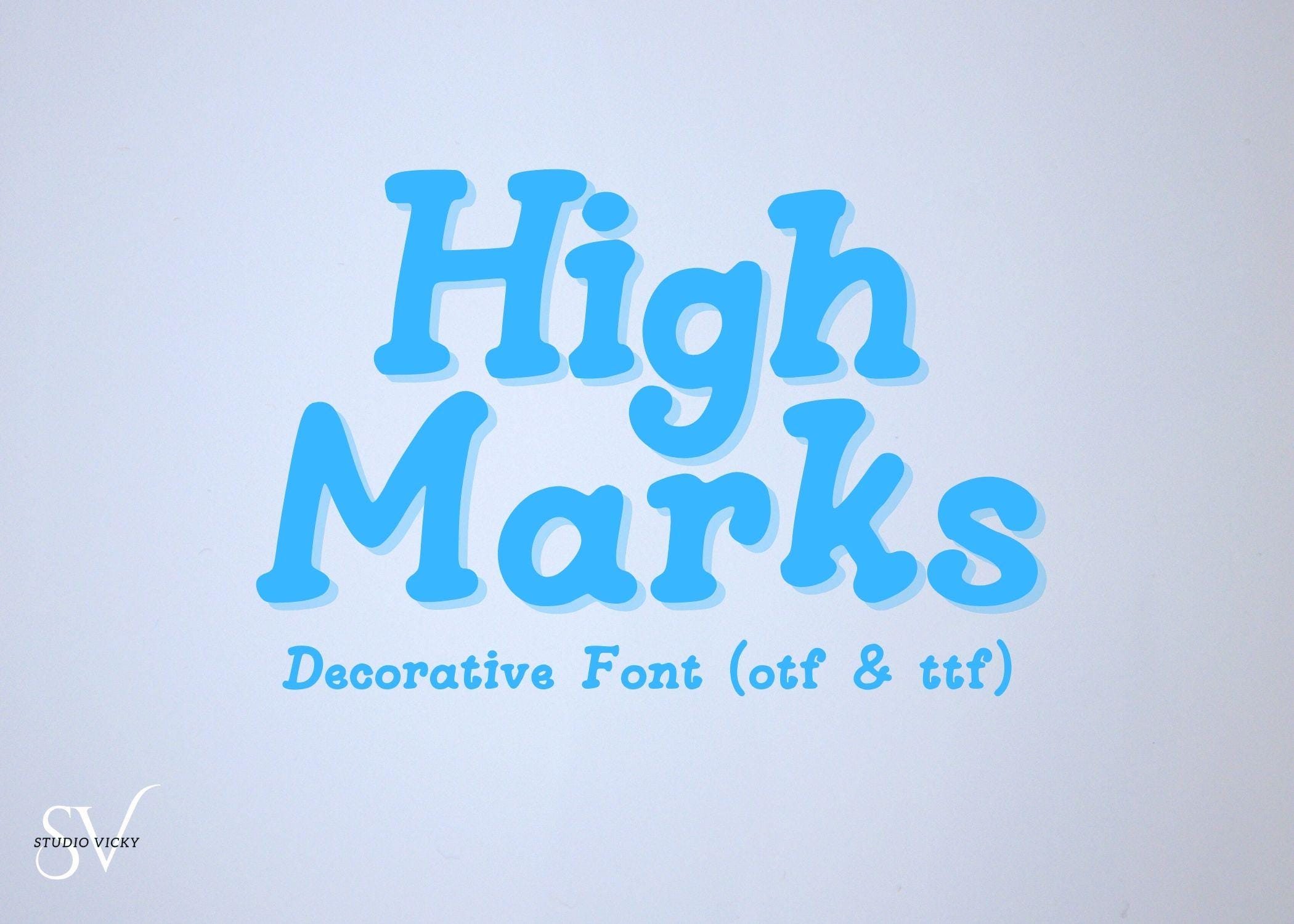 High Marks Font: Bubble Decorative Font (OTF & TTF)