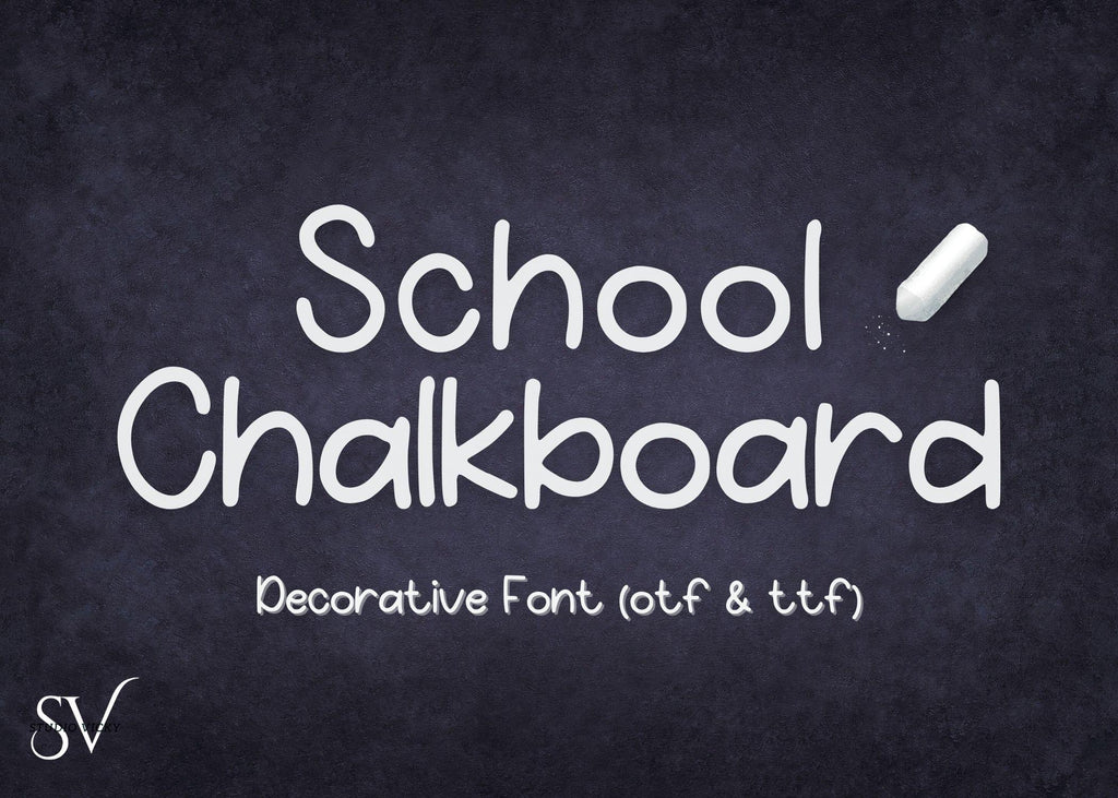 School Chalkboard Font, Decorative Bubble Style (OTF & TTF)