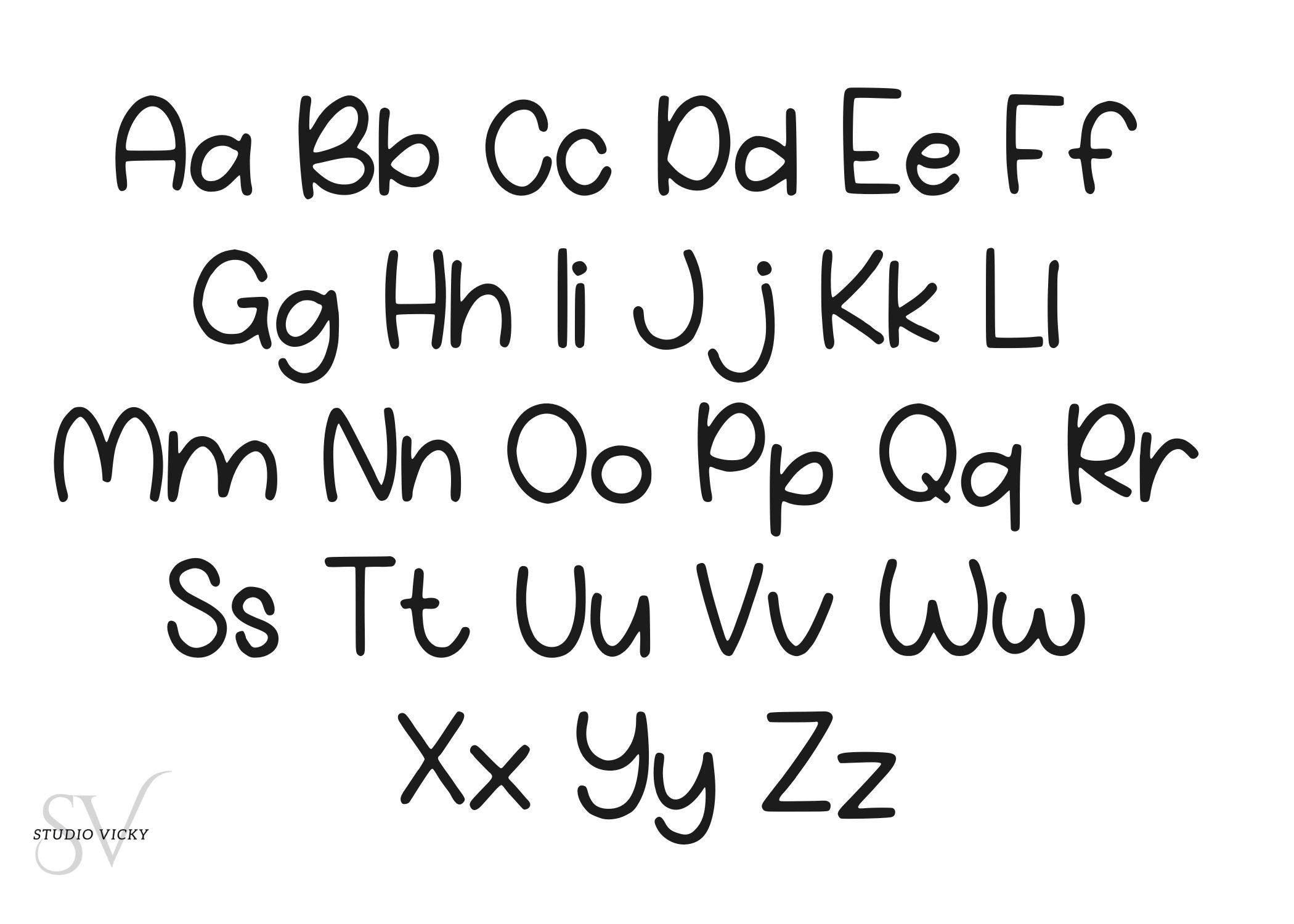 School Chalkboard Font, Decorative Bubble Style (OTF & TTF)