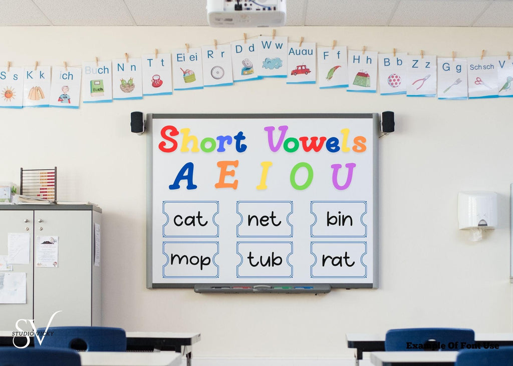 School Chalkboard Font, Decorative Bubble Style (OTF & TTF)