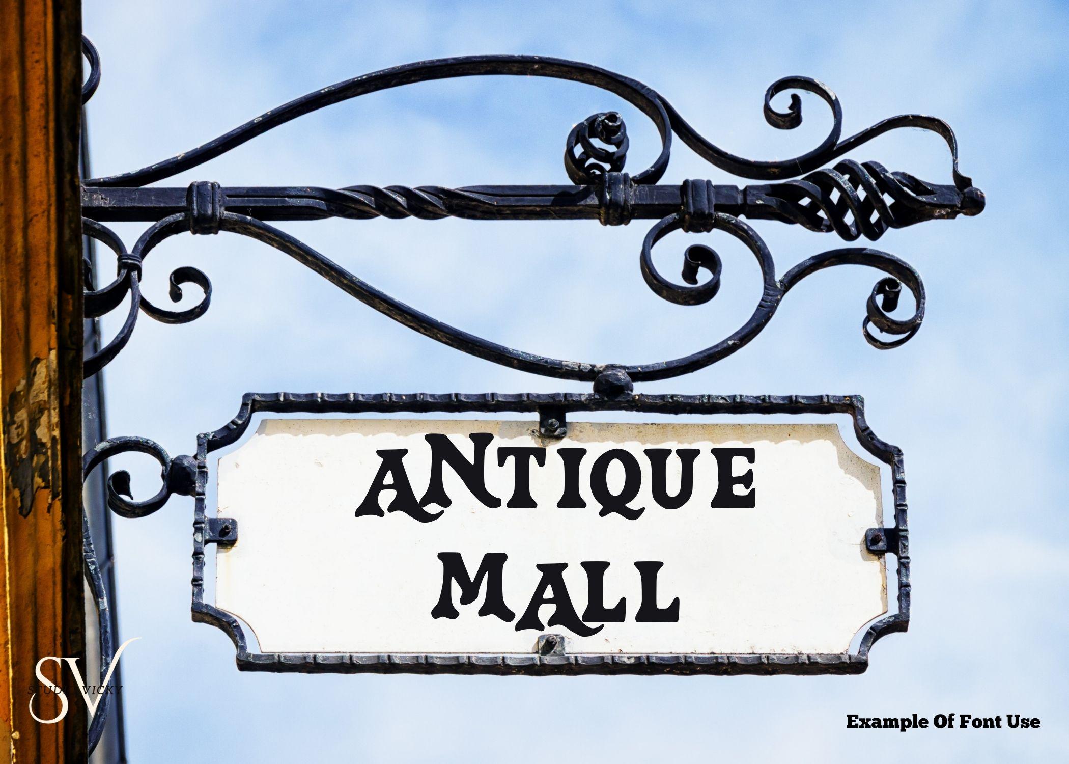 Vintage Scrapbook Font: Decorative Bubble Letter Font (OTF, TTF)