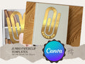 Jumbo Gold Paper Clip Template: Canva Editable Bookmark SVG (Digital Download)
