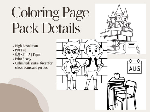 Back To School Coloring Pages: 10 Printable Designs (PDF)