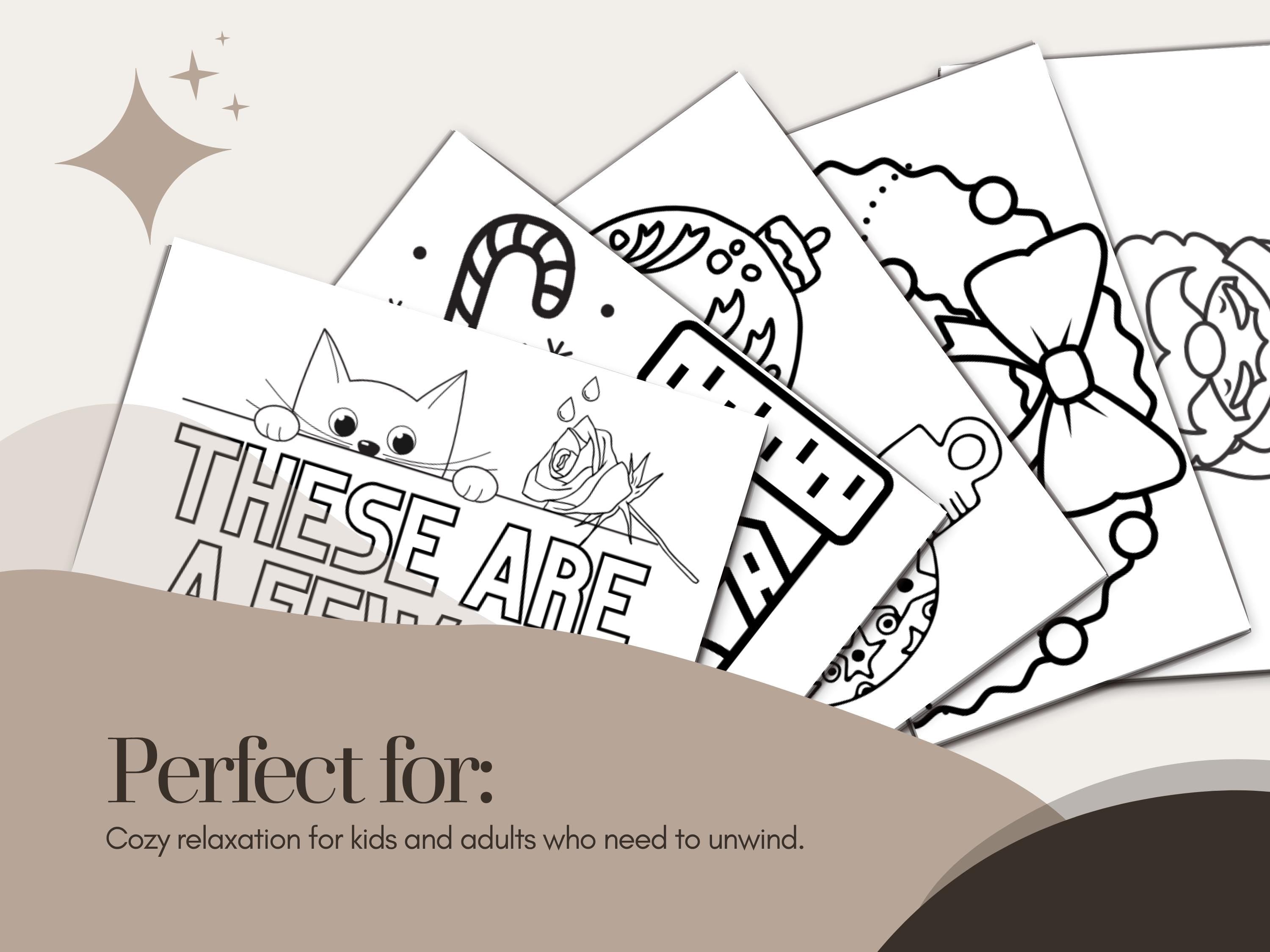 Christmas Coloring Pages for Kids: Santa, Elves, Tree (PDF)