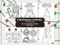 Christmas Coloring Pages for Kids: Santa, Elves, Tree (PDF)