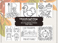 Thanksgiving Coloring Pages: Turkey, Harvest, Family (PDF Download)