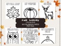 Fall Coloring Pages: Pumpkins, Fox, Squirrel, and More (PDF)
