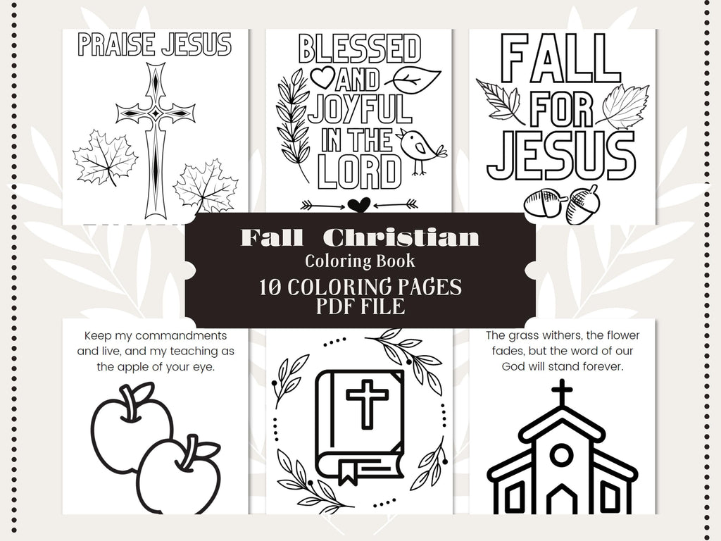 Fall Religious Coloring Pages: Sunday School Activity (PDF)