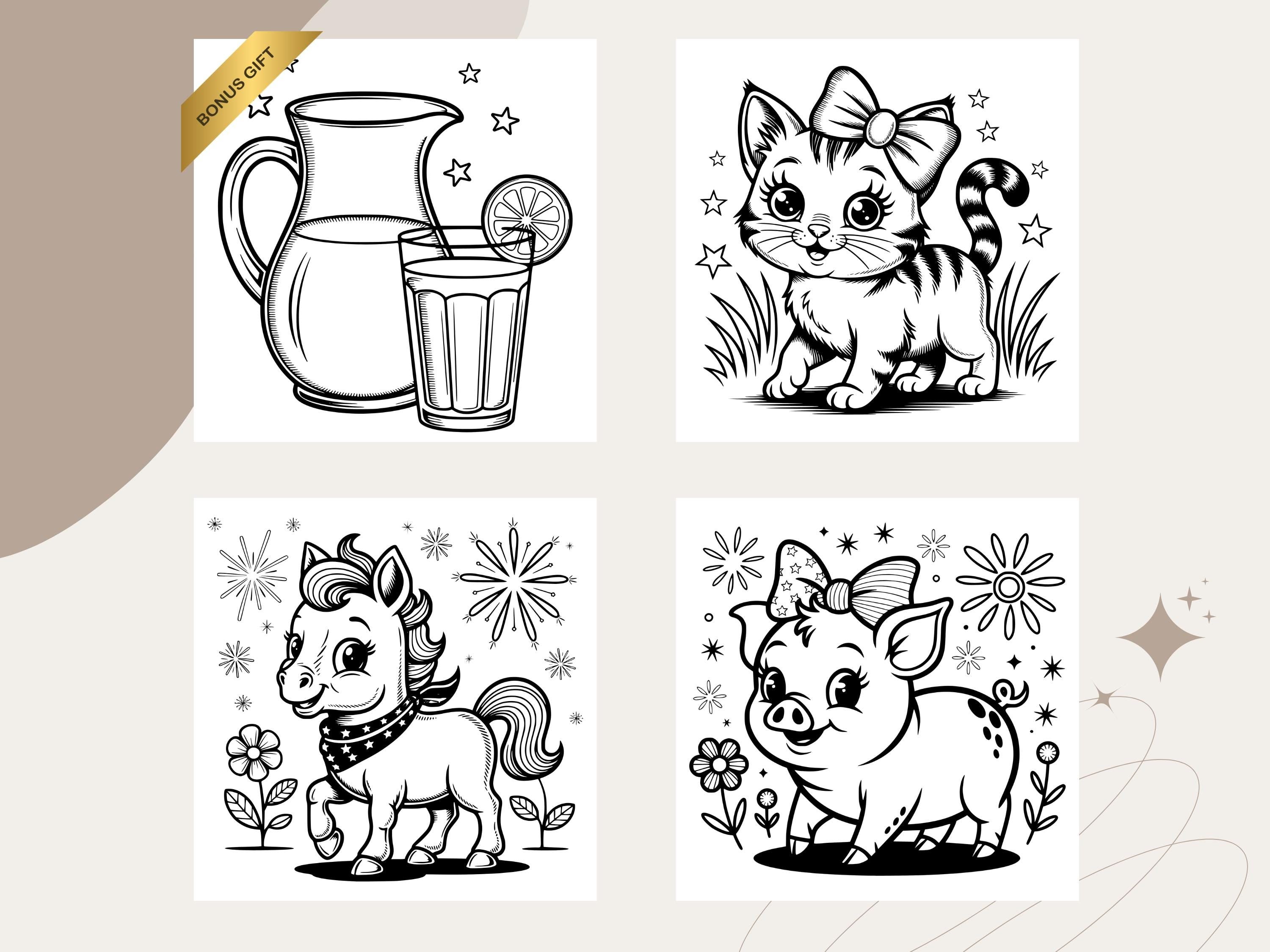 Patriotic Friends 4th of July Coloring Book: Adorable Kids & Adults Pages (PDF Download)