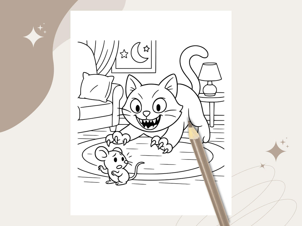 Naughty Cat Coloring Book: Cheeky Kitties, Cozy Illustrations (PDF Printable)