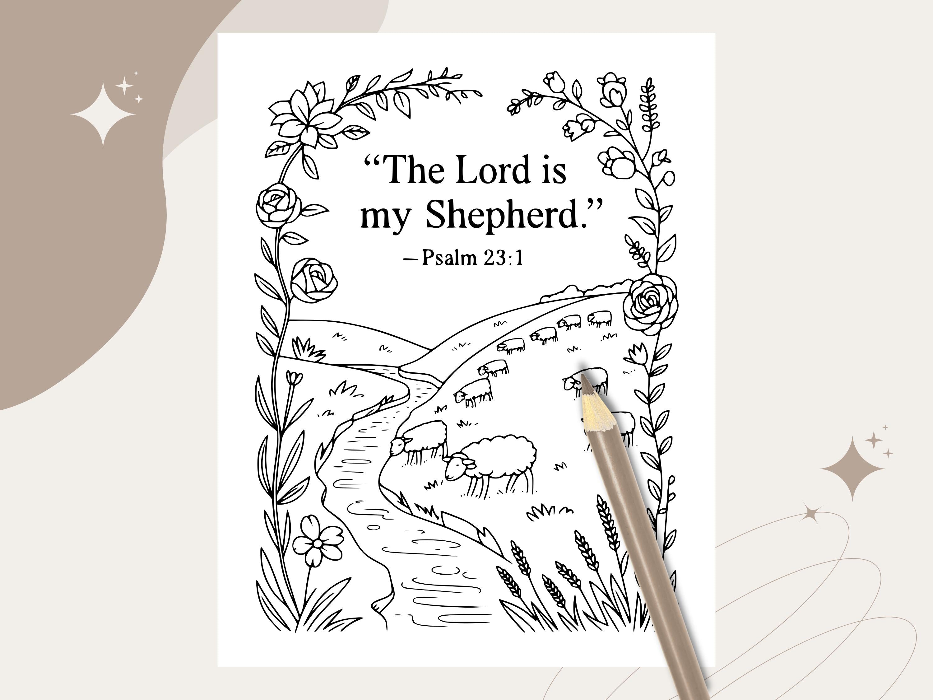 Floral Christian Coloring Pages: Bible Verse Art (PDF Download V1)