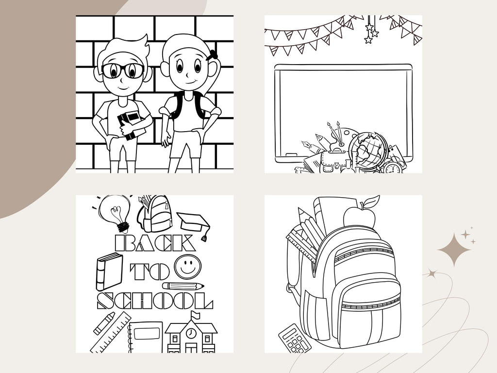 Back To School Coloring Pages: 10 Printable Designs (PDF)