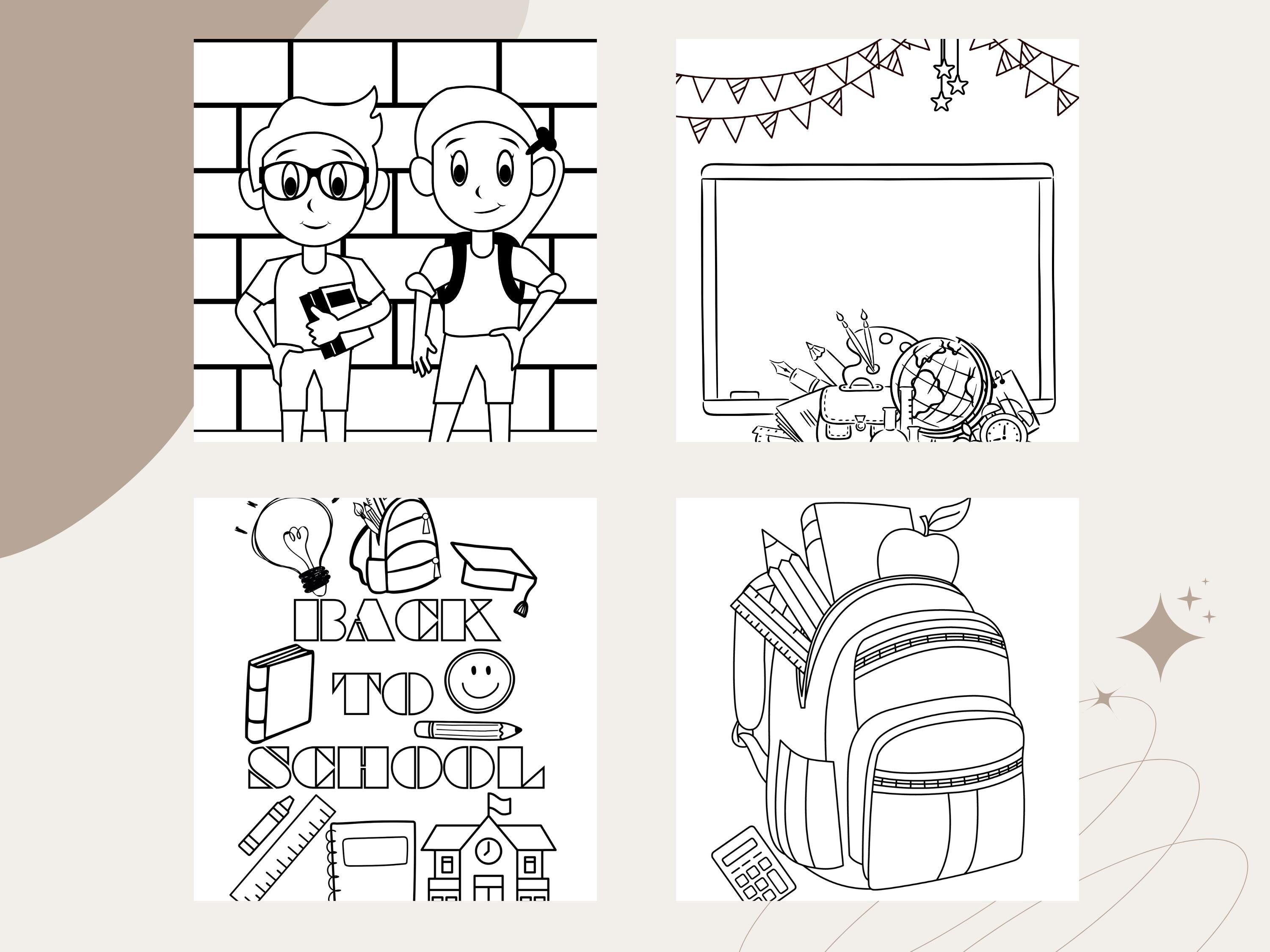 Back To School Coloring Pages: 10 Printable Designs (PDF)