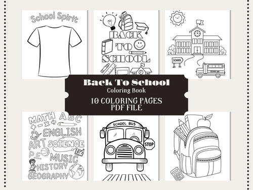Back To School Coloring Pages: 10 Printable Designs (PDF)