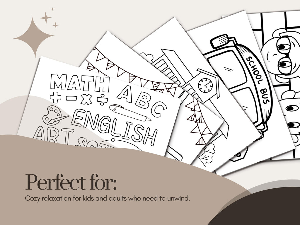 Back To School Coloring Pages: 10 Printable Designs (PDF)