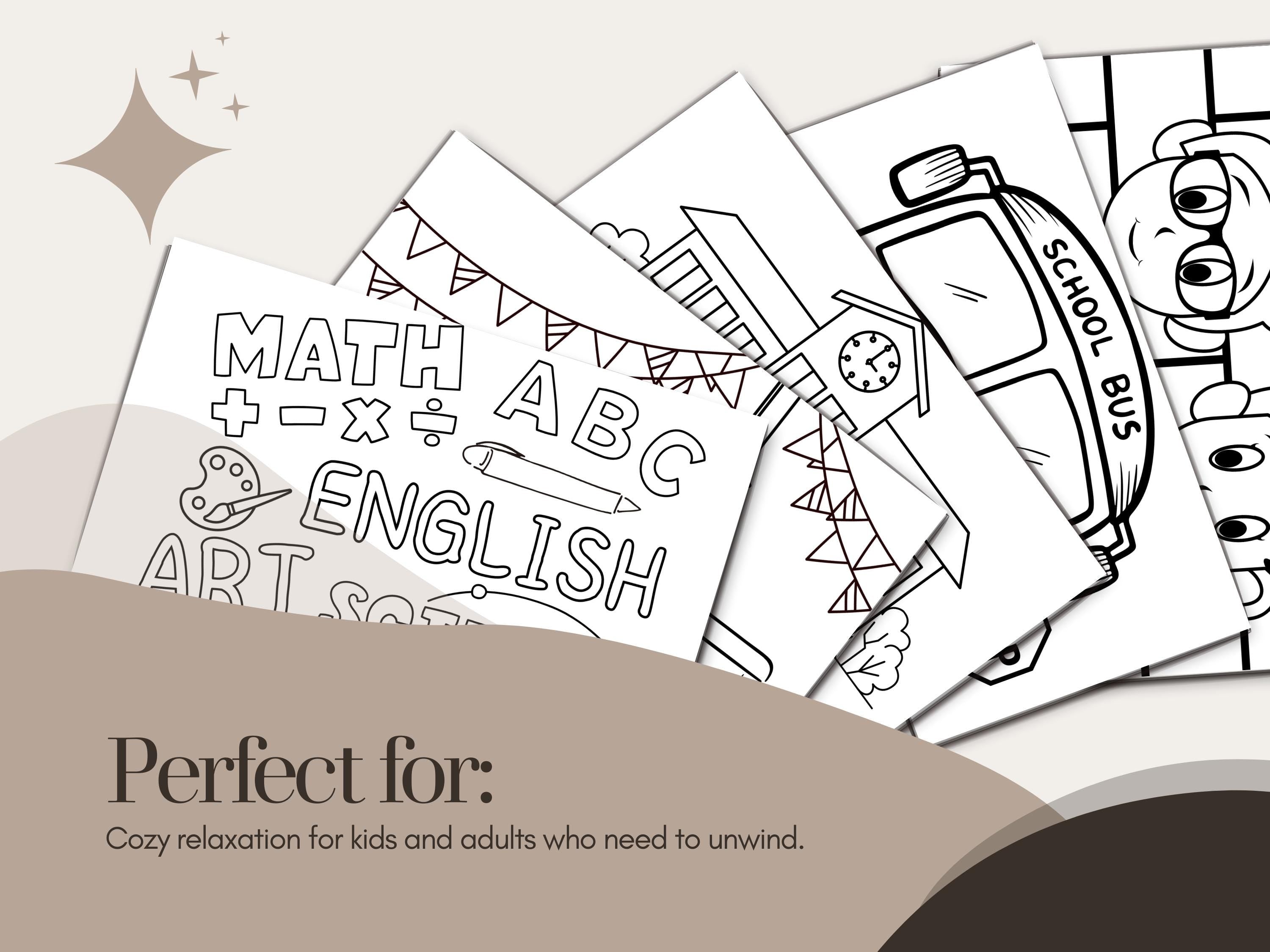 Back To School Coloring Pages: 10 Printable Designs (PDF)