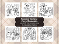 Kawaii Halloween Coloring Pages: Spooky Cuties Cozy Moments (PDF Download w/Bonus Image)