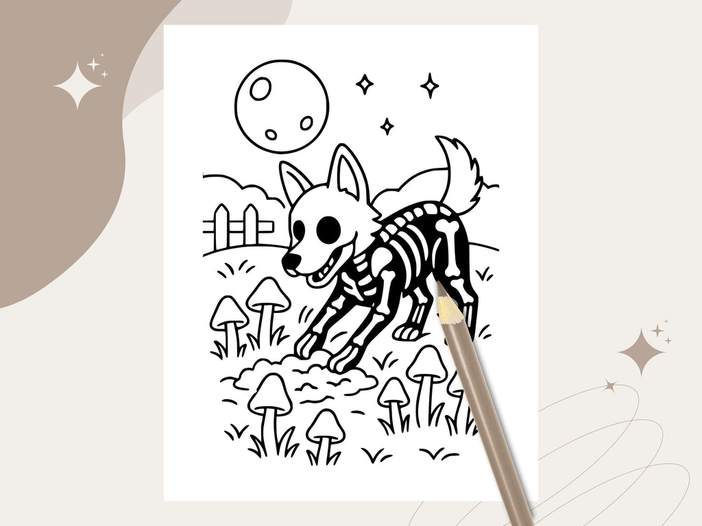 Spooky Cuties Coloring Pages: Kawaii Halloween, Cozy Moments (PDF Download)