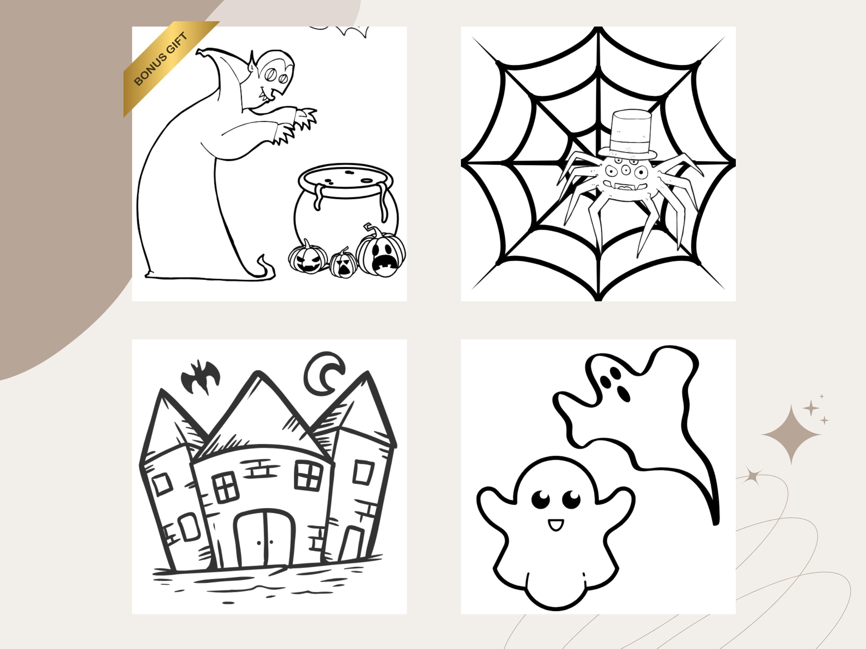 Halloween Coloring Pages for Kids: 10 Printable Designs (PDF)