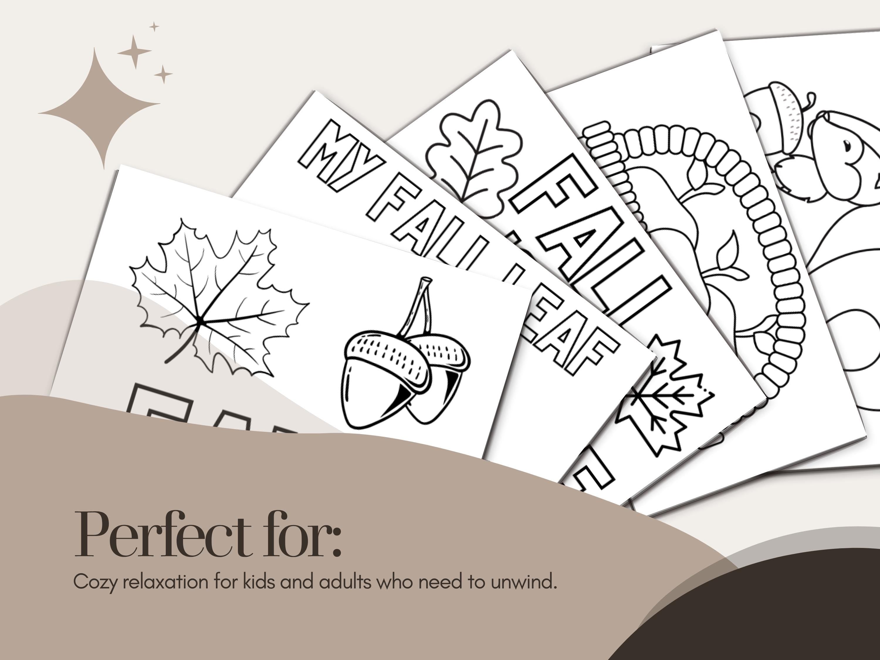 Fall Coloring Pages: Pumpkins, Fox, Squirrel, and More (PDF)