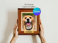 Custom Pet Portrait, Memorial Tribute, Canva Template (Digital Download)