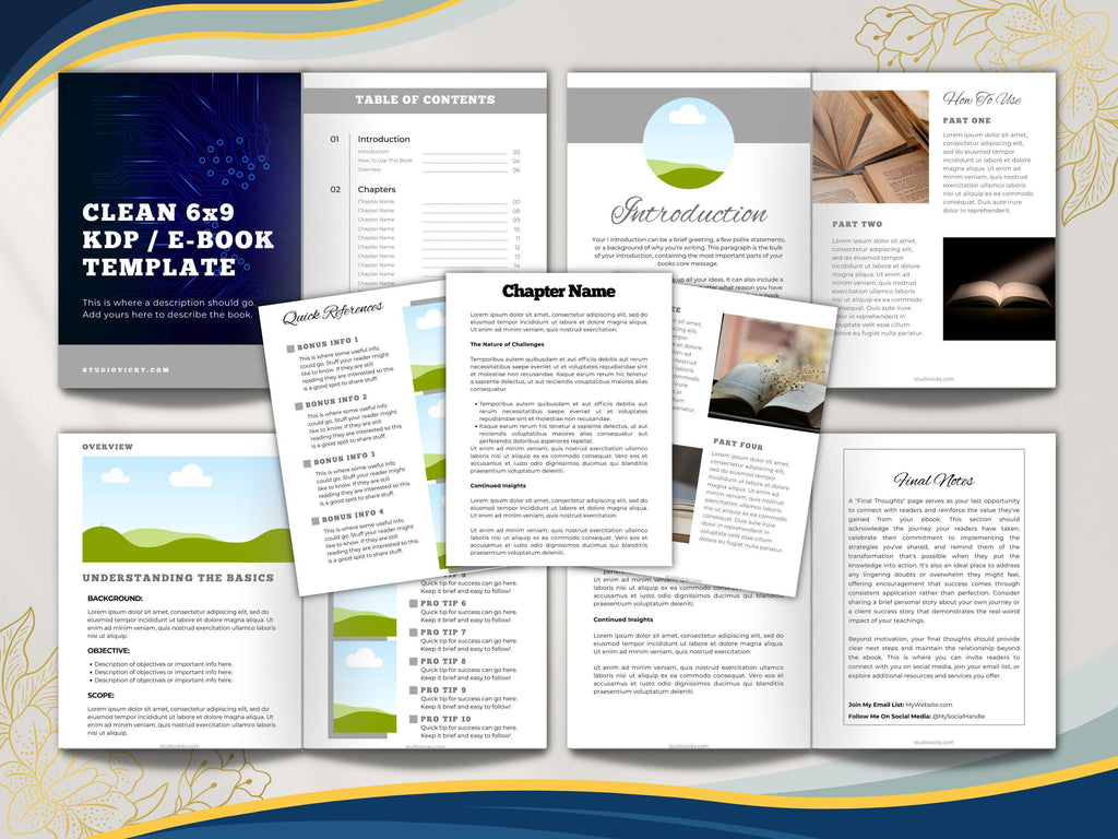 Editable E-book Template: 11-Page Canva Design (6x9 Digital Download)