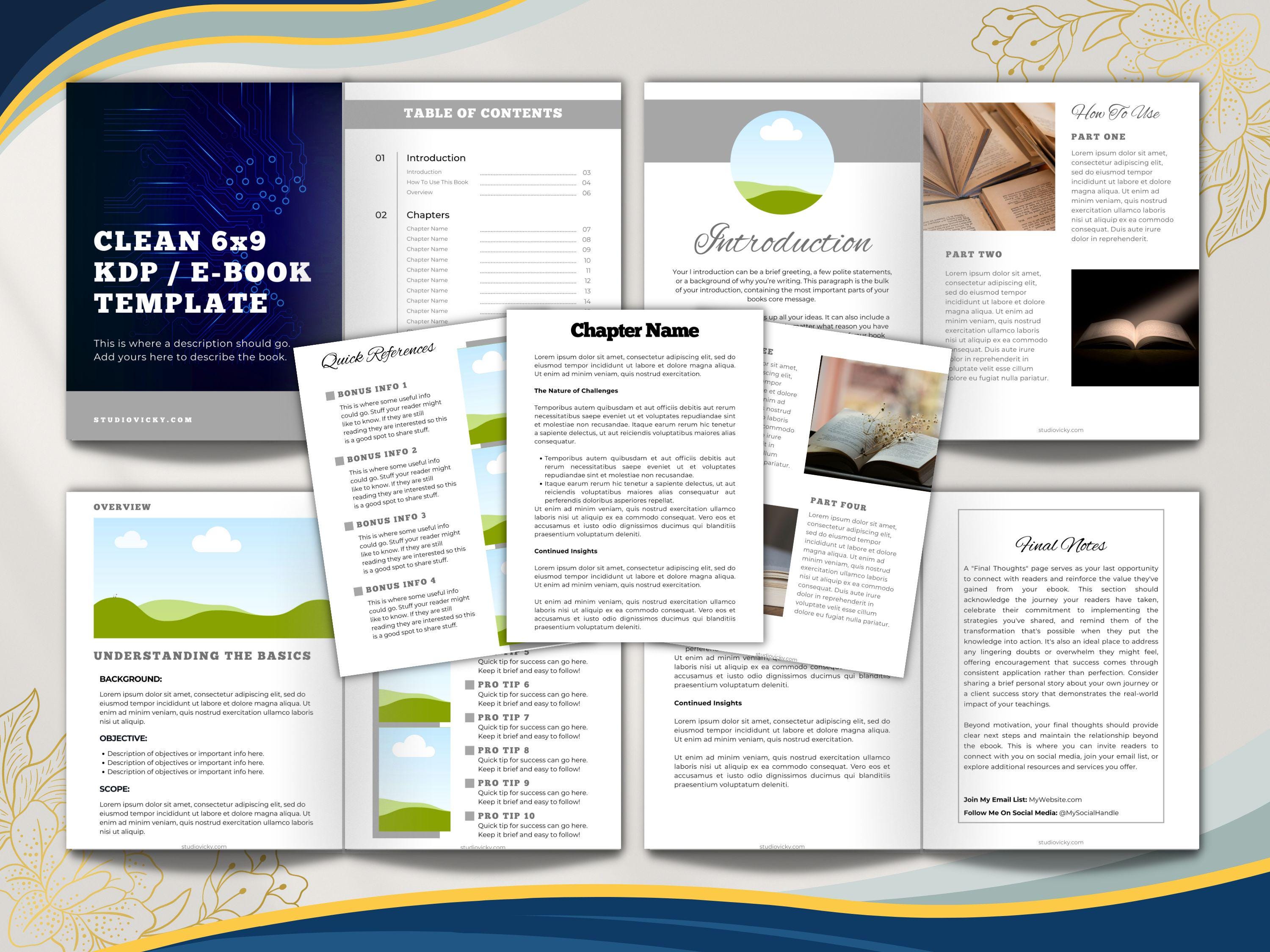 Editable E-book Template: 11-Page Canva Design (6x9 Digital Download)