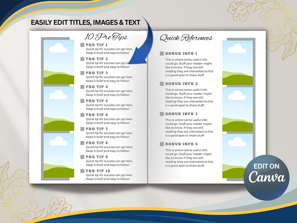 Editable E-book Template: 11-Page Canva Design (6x9 Digital Download)