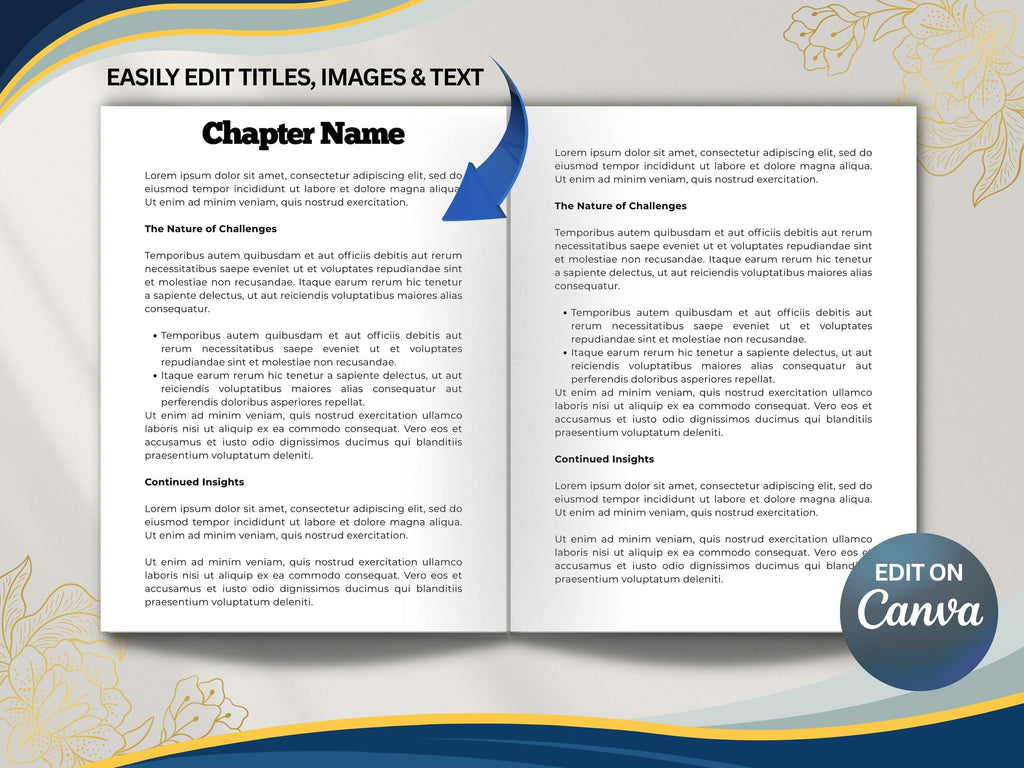 Editable E-book Template: 11-Page Canva Design (6x9 Digital Download)