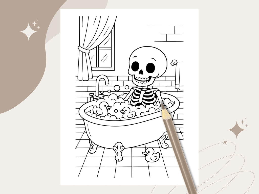 Kawaii Spooky Cuties Coloring Pages: Cozy Halloween Fun (PDF Download)