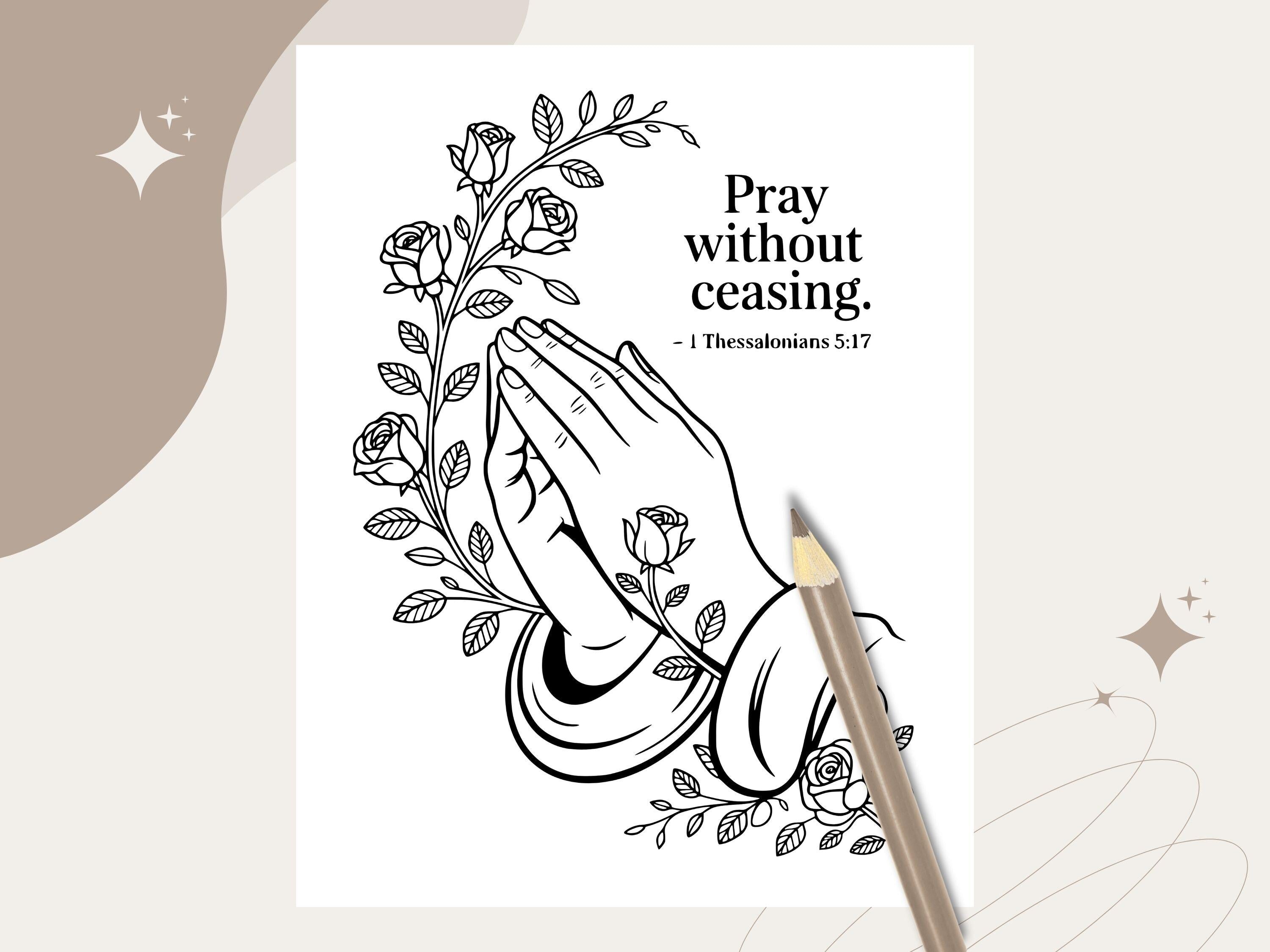 Floral Bible Verse Coloring Pages: Christian Activity, Sunday School (PDF Download V3)