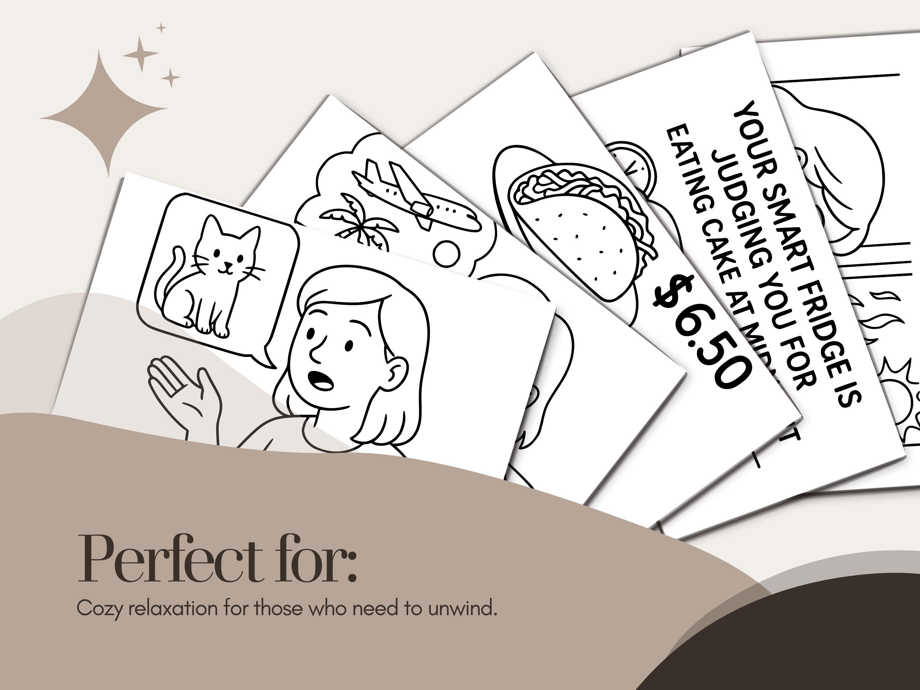 First World Problems Coloring Book: Adult & Kids Printable Pages (PDF) /w Bonus